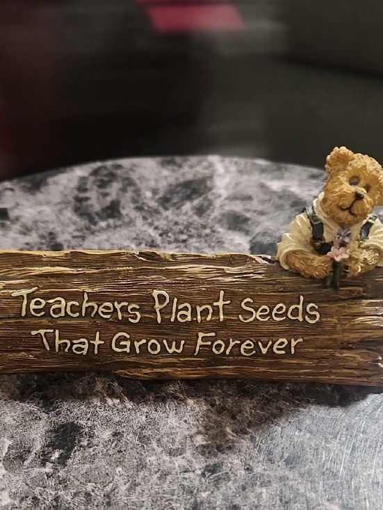 Boyd's collection Other - Special Teacher Plaque - Brown "Teachers Plant Seeds That Grow Forever"